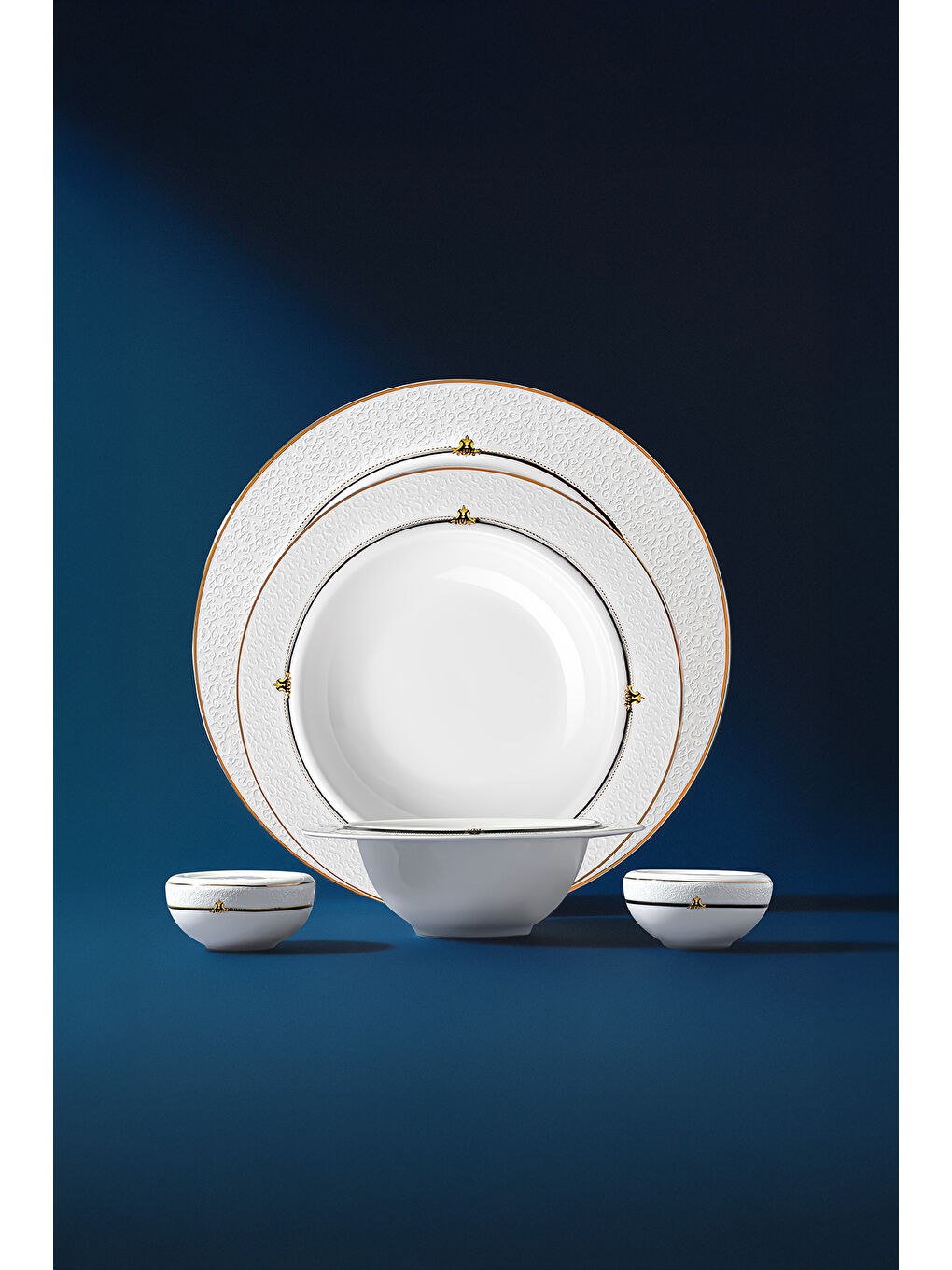 Beyaz Margaret Black Dream 57 Parça Porselen Yemek Takımı-7