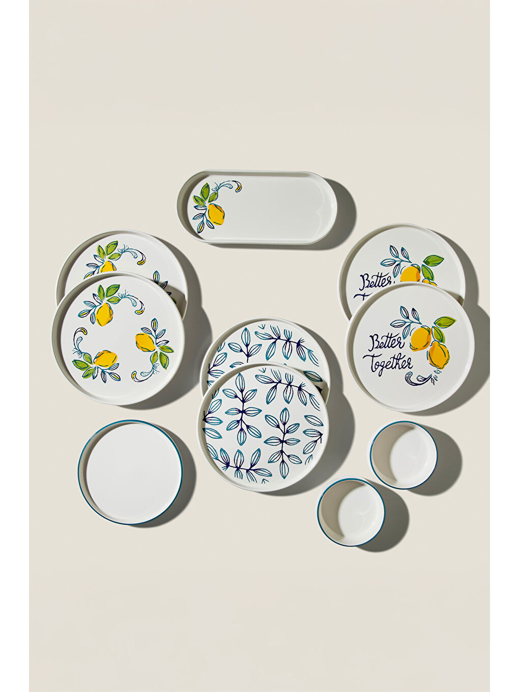 Sarı Sour Lemon 6 Kişilik 15 Parça Seramik Kahvaltı Takımı-1