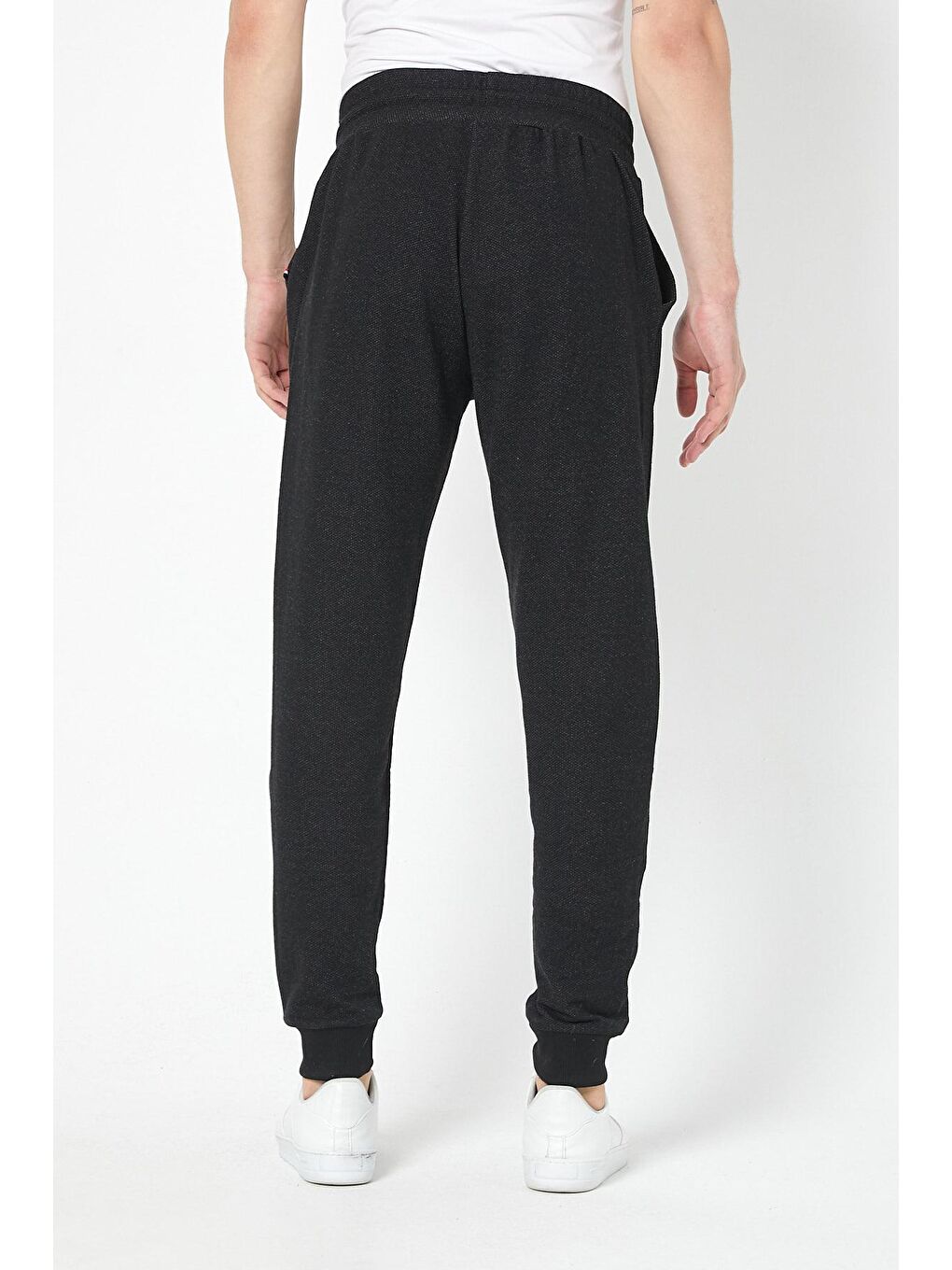 Erkek Siyah Slim Fit Mevsimlik Jogger Eşofman Altı-4