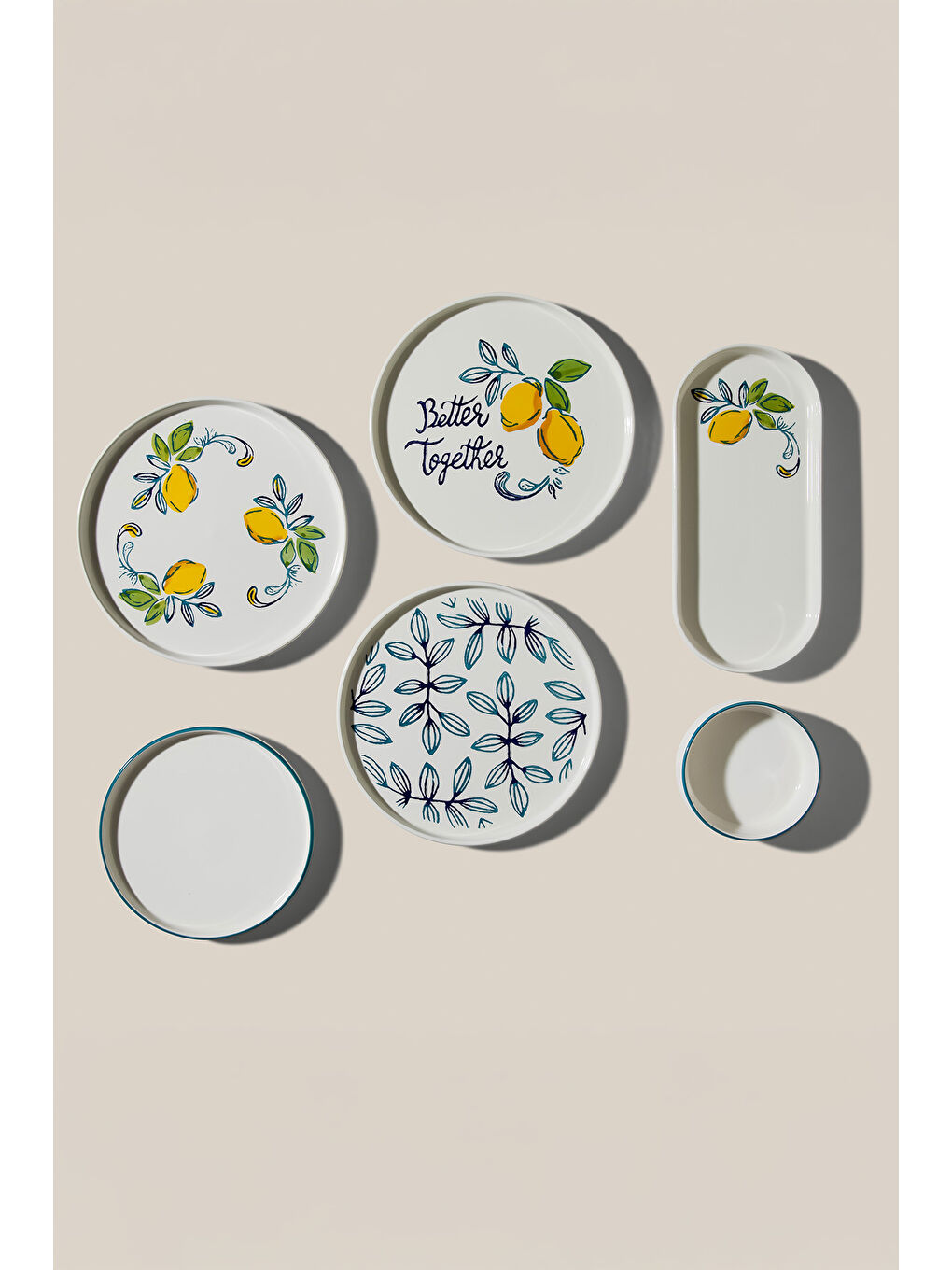 Sarı Sour Lemon 6 Kişilik 15 Parça Seramik Kahvaltı Takımı-3