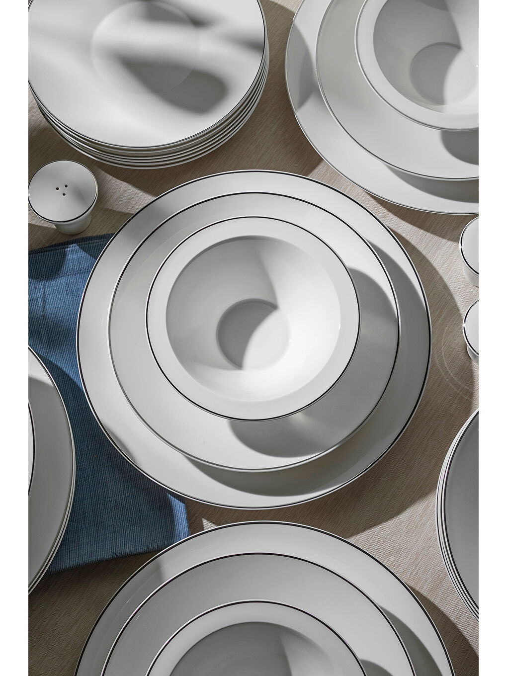 Beyaz Siena Platin Majestic 57 Parça Porselen Yemek Takımı-2