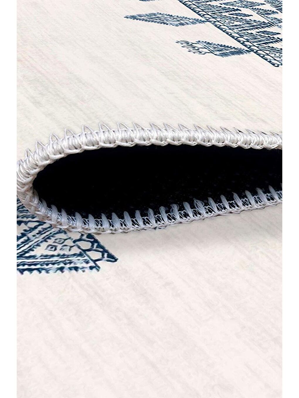 Beyaz Premium Kalite, Pamuk ve Kaydırmaz Taban, Yıkanabilir, Modern Halı  120 x 180 cm-4