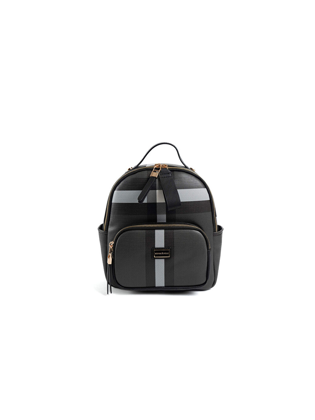 Siyah Kadın 1130-47422 SILVER POLO SIRT ÇANTASI MK129 SİYAH-MAT SİYAH