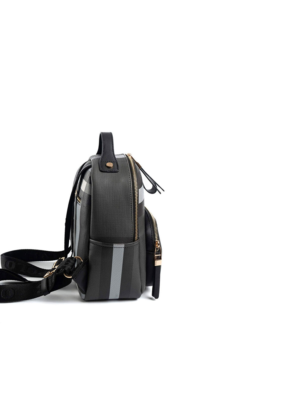 Siyah Kadın 1130-47422 SILVER POLO SIRT ÇANTASI MK129 SİYAH-MAT SİYAH-2