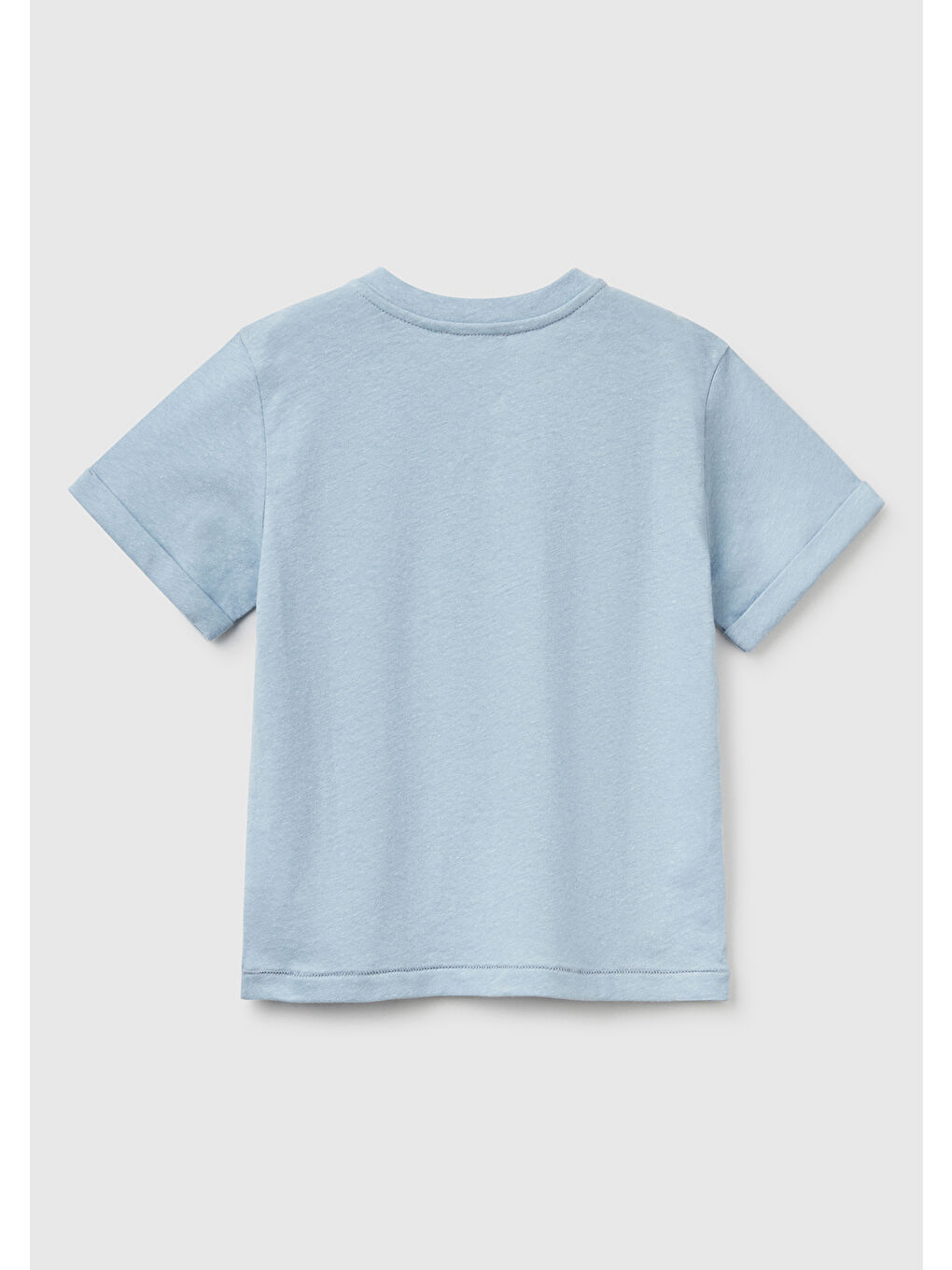 Erkek Çocuk Mavi Önü Cep Detaylı Hakim Yaka T-Shirt-1