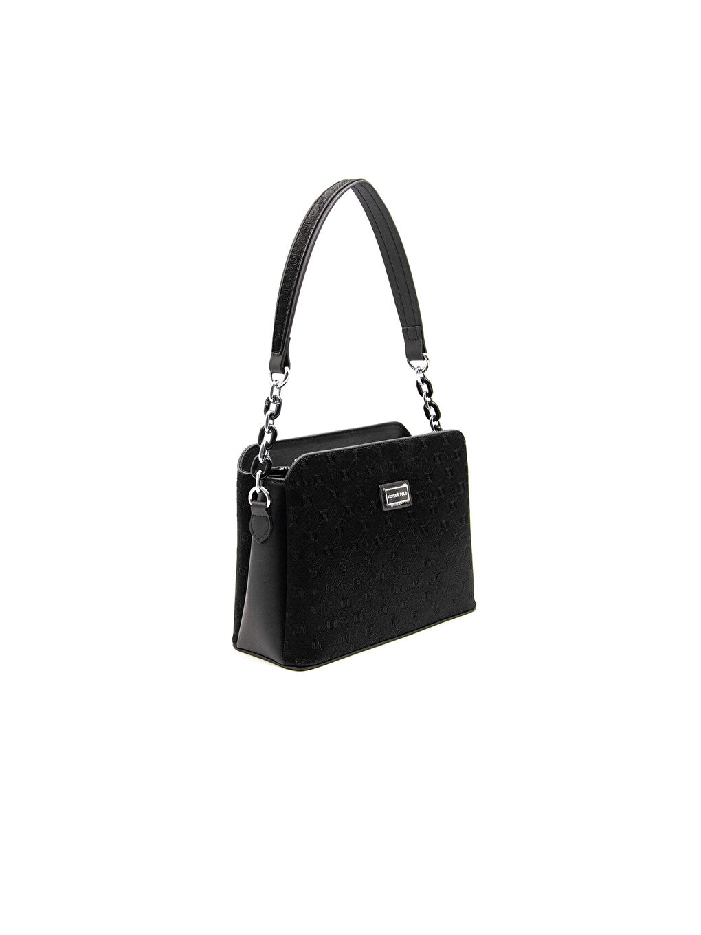 Siyah Kadın Çapraz Çanta 937-45264 SILVER POLO ÇAPRAZ BAYAN ÇANTASI M158 SİYAH-NOVA SİYAH-1