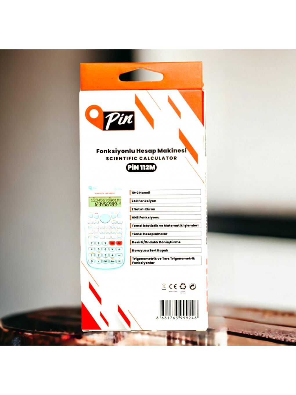 112M Mavi 240 Bilimsel Fonksiyonlu Hesap Makinesi GKE-4