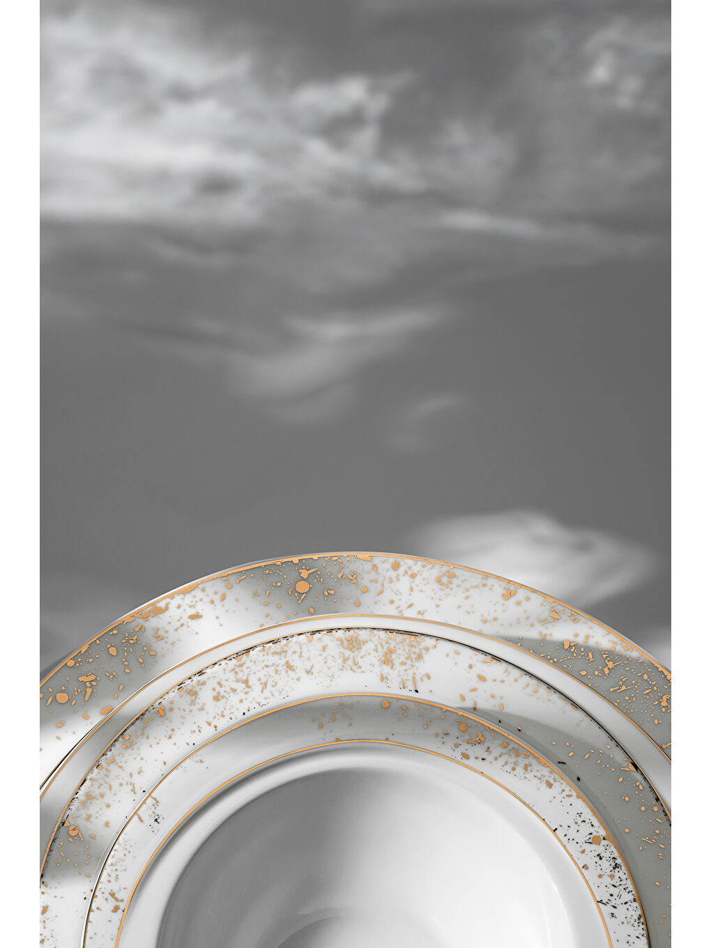 Beyaz Carla Gold Yaldızlı 28 Parça Porselen Yemek Takımı-3