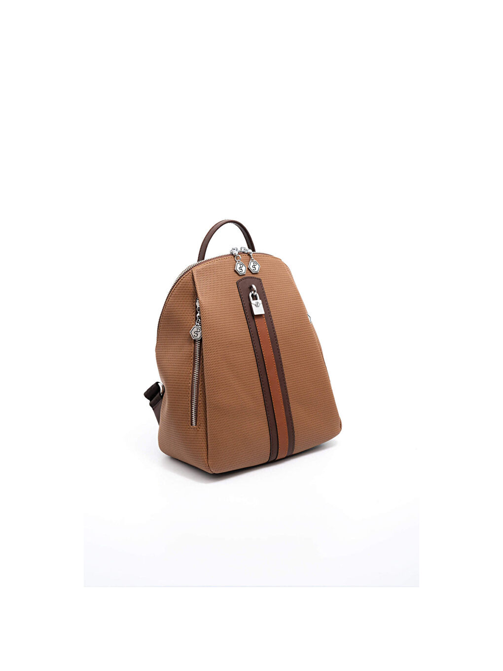 Kahverengi Kadın 1123-45979 SILVER POLO SIRT ÇANTASI M86 KARAMEL-MAT KAHVE-1