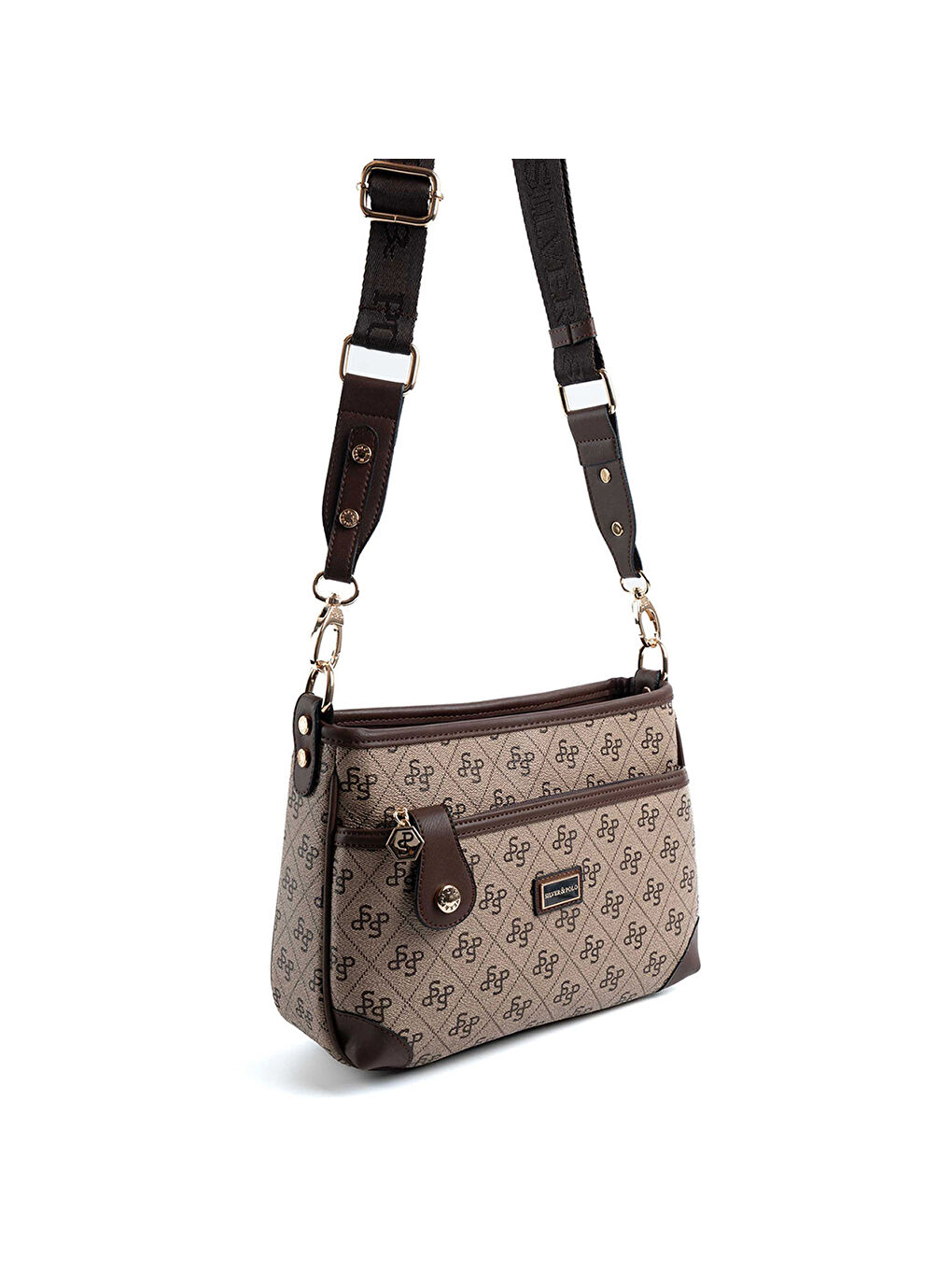 Bej Kadın Çapraz Çanta 1160-47939 SILVER POLO ÇAPRAZ BAYAN ÇANTASI M178 KOYU BEJ-MAT KAHVE-1