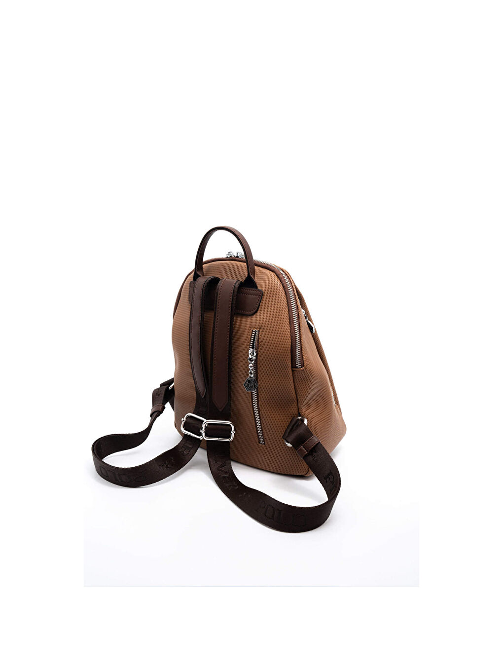 Kahverengi Kadın 1123-45979 SILVER POLO SIRT ÇANTASI M86 KARAMEL-MAT KAHVE-3