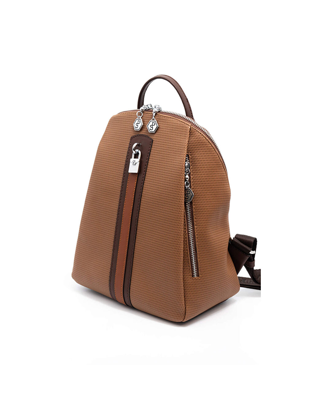 Kahverengi Kadın 1123-45979 SILVER POLO SIRT ÇANTASI M86 KARAMEL-MAT KAHVE-4