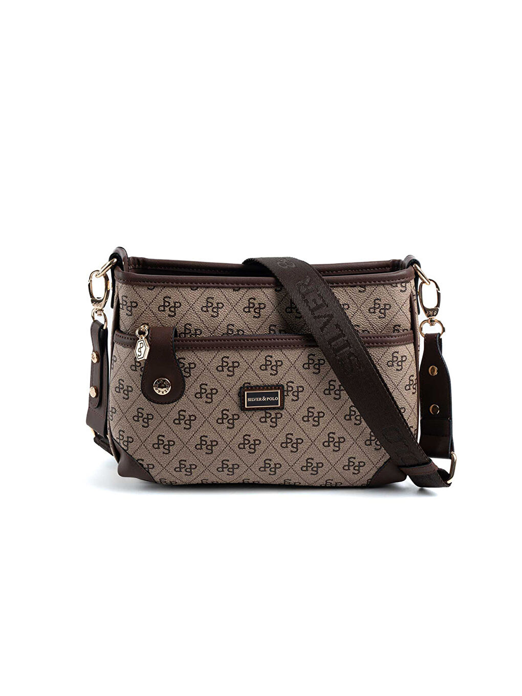 Bej Kadın Çapraz Çanta 1160-47939 SILVER POLO ÇAPRAZ BAYAN ÇANTASI M178 KOYU BEJ-MAT KAHVE-4