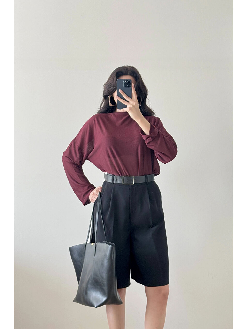 Kadın Bordo Bluz 1045-70230