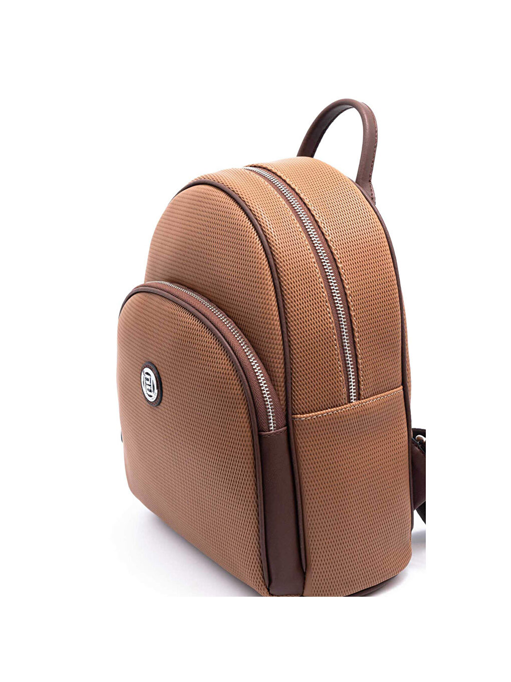 Kahverengi Kadın 1062-46128 SILVER POLO SIRT ÇANTASI M86 KARAMEL-MAT KAHVE-4