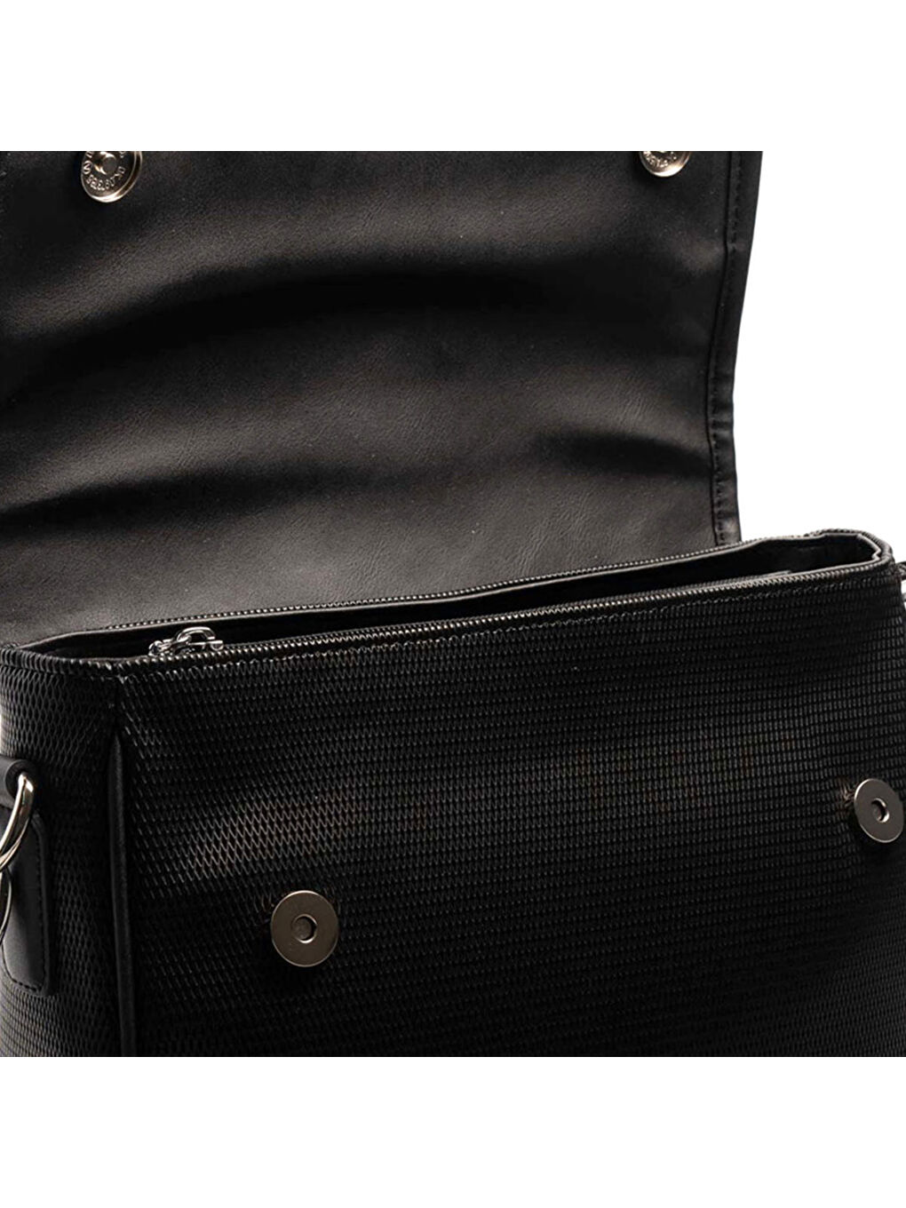 Siyah Kadın Çapraz Çanta 1182-46519 SILVER POLO ÇAPRAZ BAYAN ÇANTASI M86 SİYAH-MAT SİYAH-5