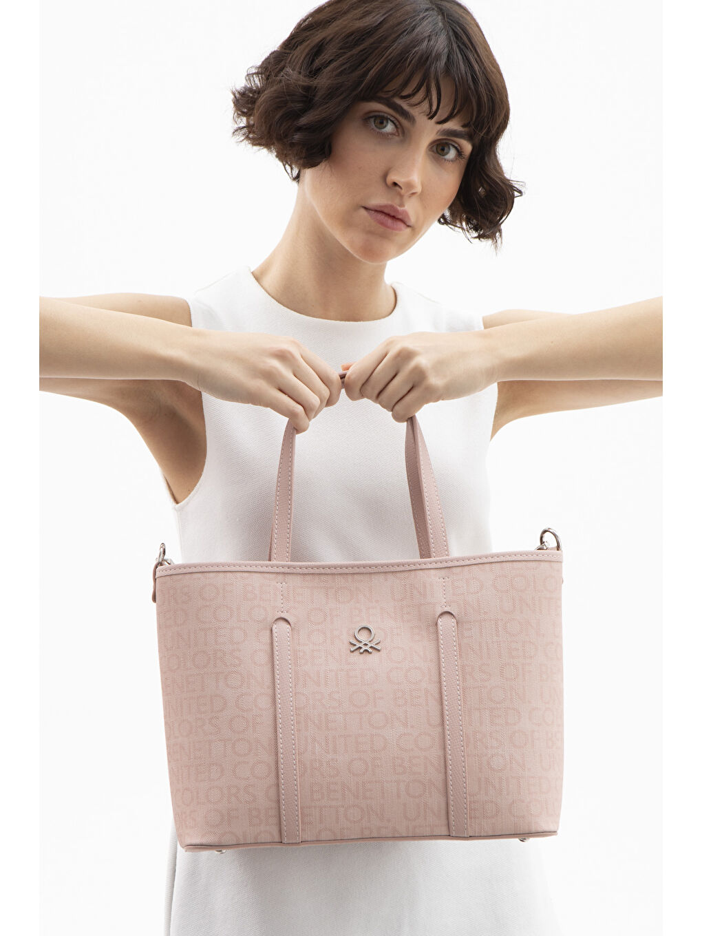 United Colors Of Benetton Pembe Kadin Kol Çantasi Pudra BNT1604
