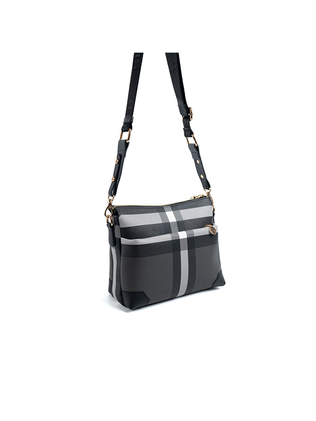 Siyah Kadın Çapraz Çanta 1110-48224 SILVER POLO ÇAPRAZ BAYAN ÇANTASI MK129 SİYAH-MAT SİYAH-3