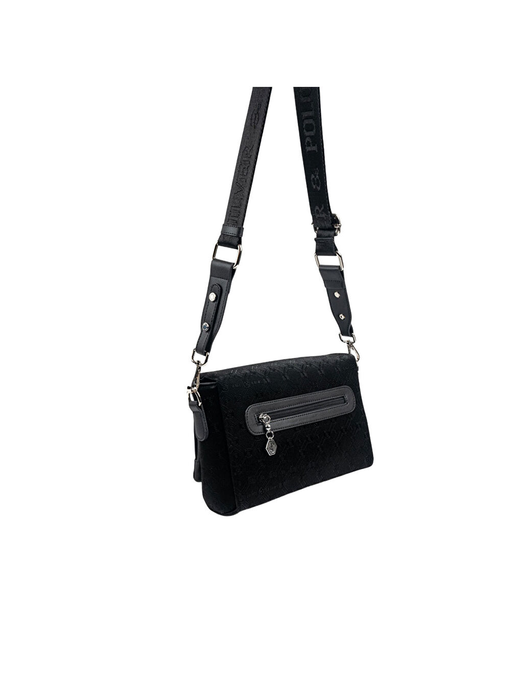 Siyah Kadın Çapraz Çanta 1257-48297 SILVER POLO ÇAPRAZ BAYAN ÇANTASI M158 SİYAH-NOVA SİYAH-3