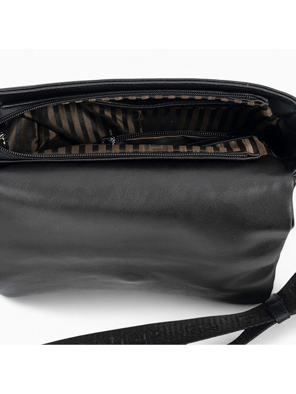 Siyah Kadın Çapraz Çanta 1257-48297 SILVER POLO ÇAPRAZ BAYAN ÇANTASI M158 SİYAH-NOVA SİYAH-6