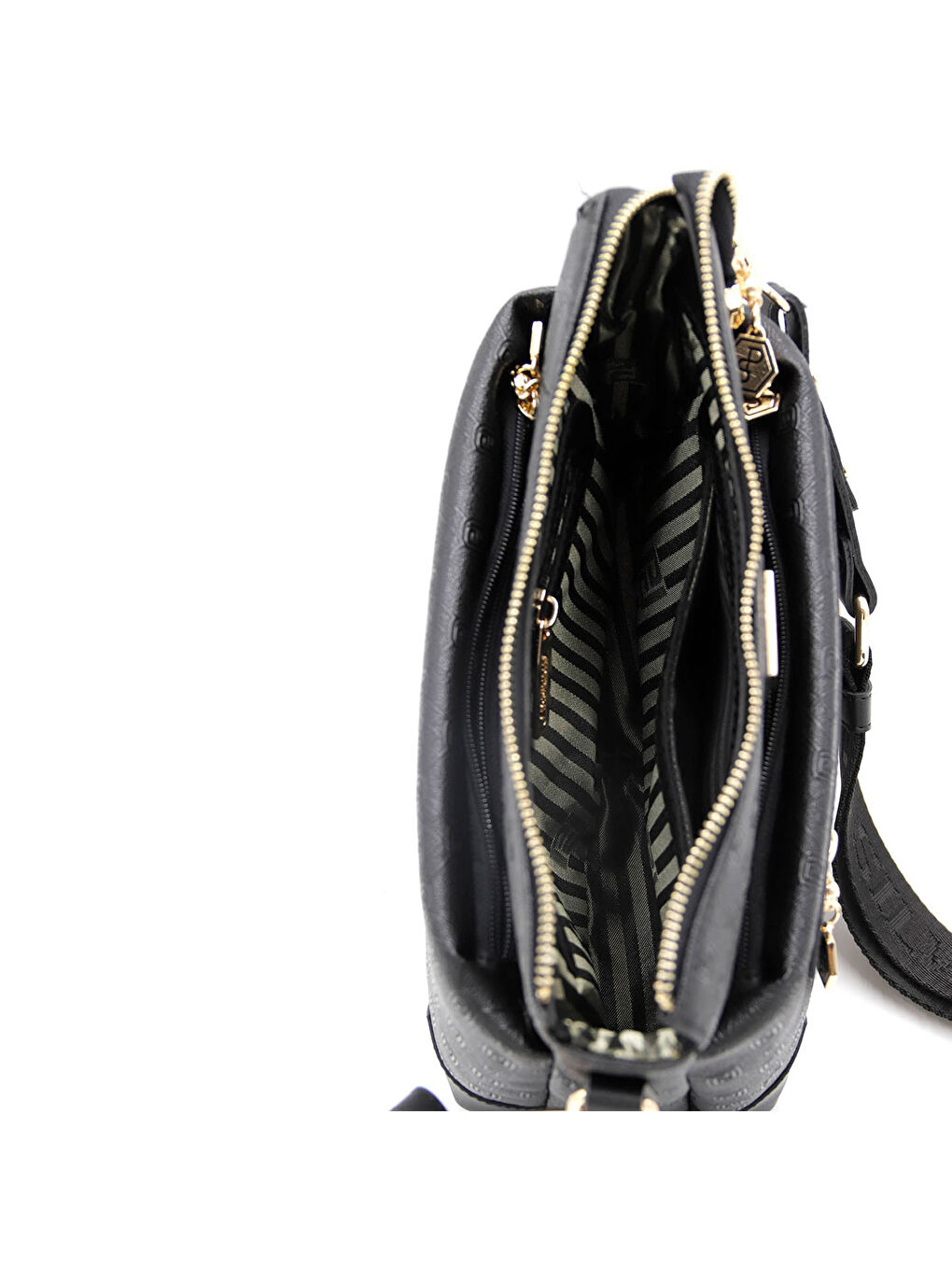 Siyah Kadın Çapraz Çanta 1110-48224 SILVER POLO ÇAPRAZ BAYAN ÇANTASI MK129 SİYAH-MAT SİYAH-5