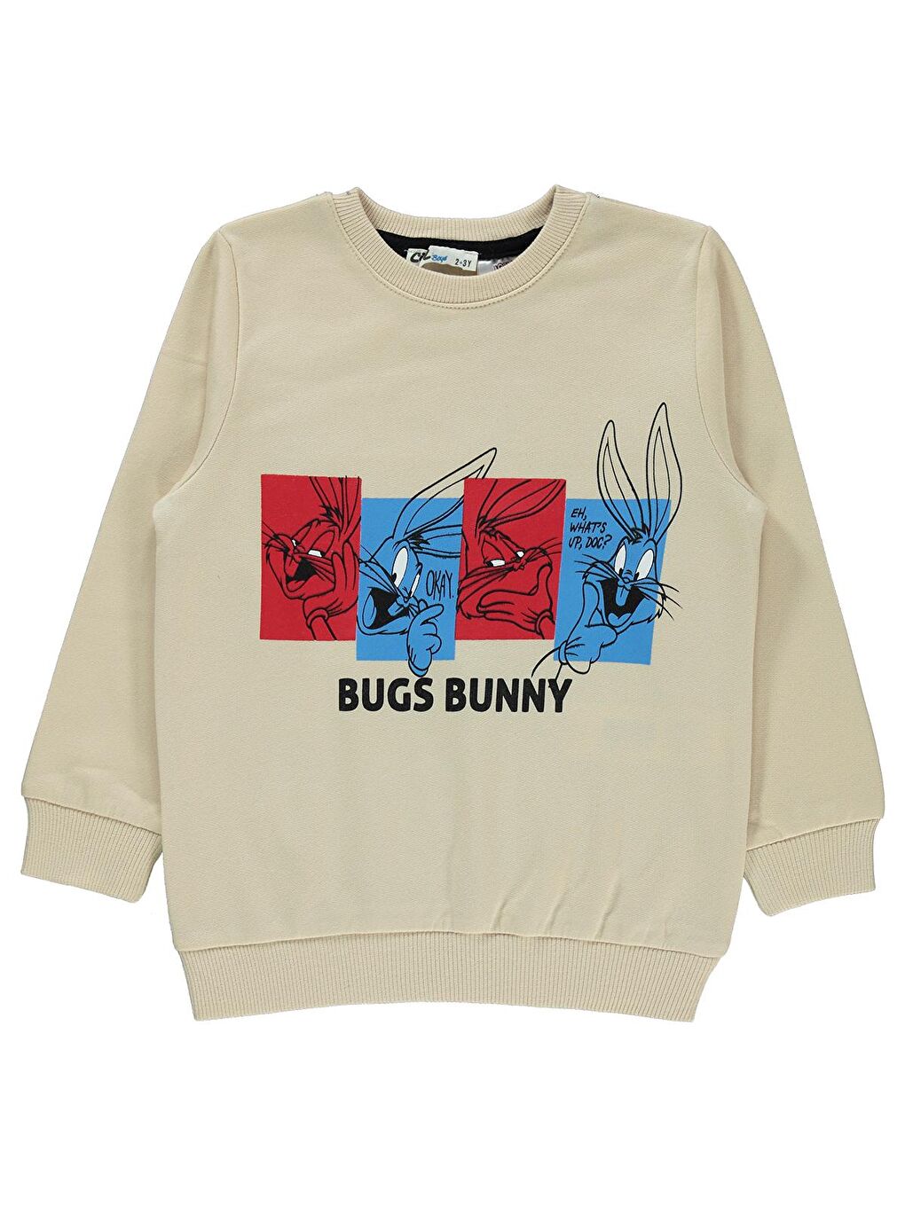 Civil Taş Bugs Bunny Erkek Çocuk Sweatshirt 2-5 Yaş Taş Rengi