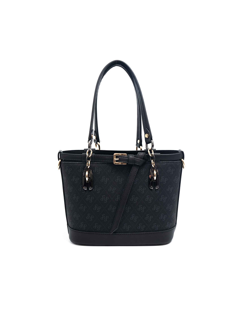 Siyah Kadın Omuz Çantası 1155-46093 SILVER POLO BAYAN ÇANTASI M178 SİYAH-MAT SİYAH-1