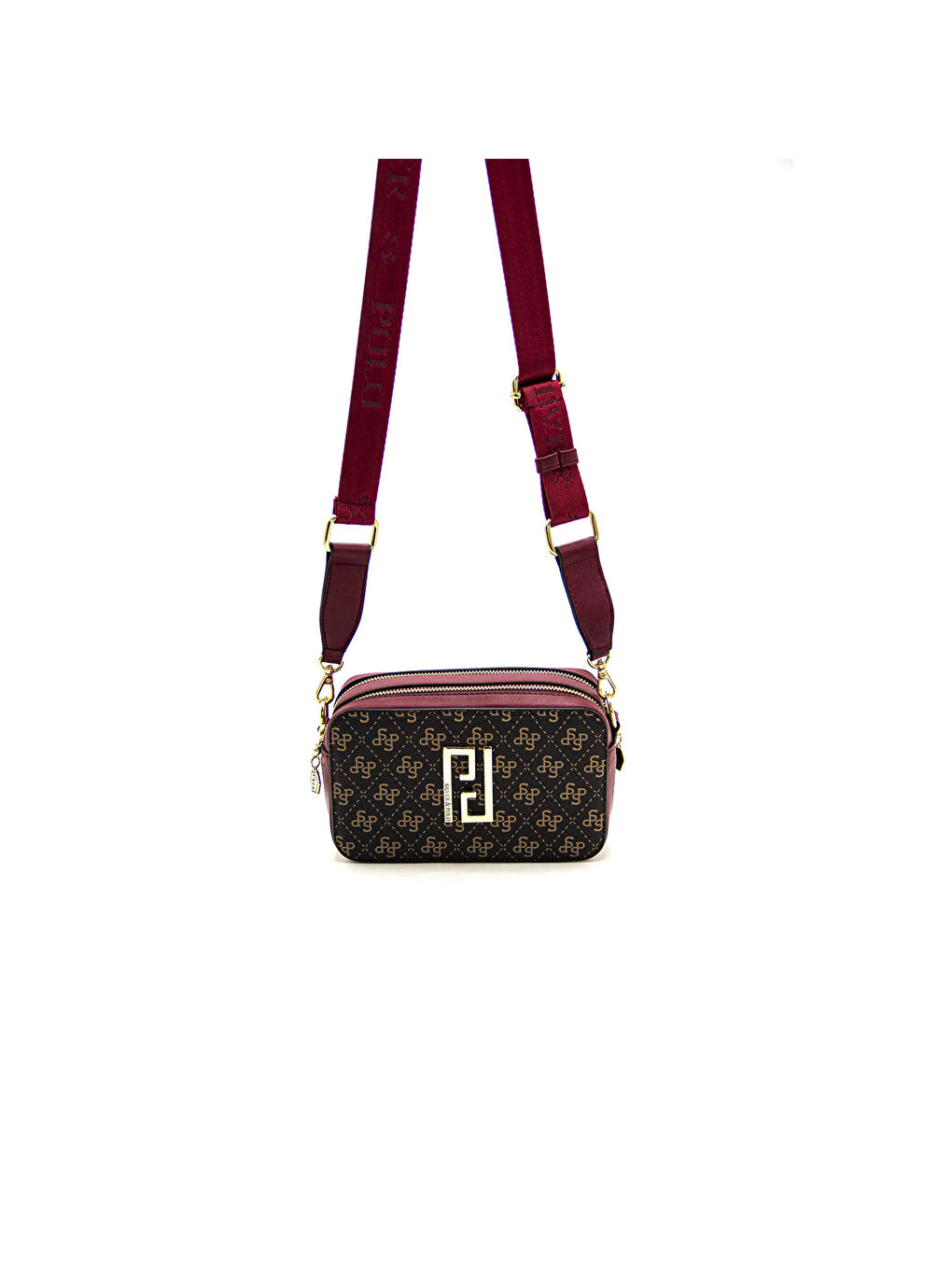 Kahverengi Kadın Çapraz Çanta 1078-43476 SILVER POLO ÇAPRAZ BAYAN ÇANTASI M178 KAHVE SARI-MAT BORDO