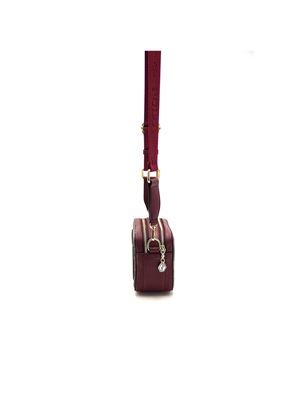 Kahverengi Kadın Çapraz Çanta 1078-43476 SILVER POLO ÇAPRAZ BAYAN ÇANTASI M178 KAHVE SARI-MAT BORDO-2