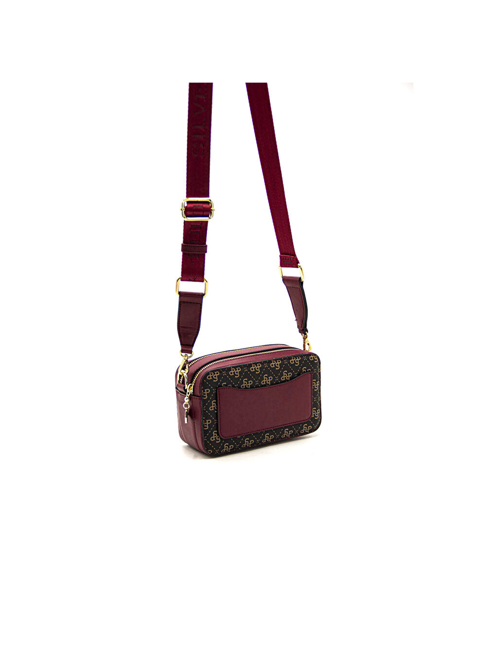 Kahverengi Kadın Çapraz Çanta 1078-43476 SILVER POLO ÇAPRAZ BAYAN ÇANTASI M178 KAHVE SARI-MAT BORDO-4