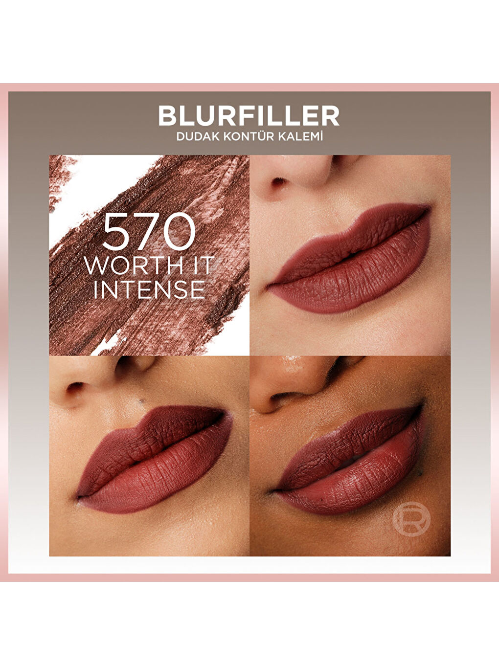 L'Oréal Paris Blurfiller Dudak Kontür Kalemi - 570 Worth It Intense-1