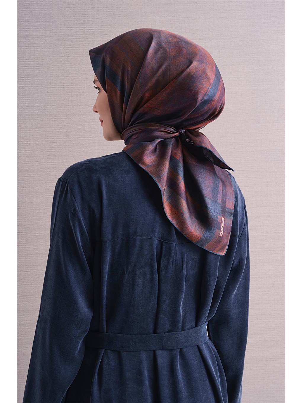 Mürdüm Saf İpek Twill Eşarp 9618d 80-3