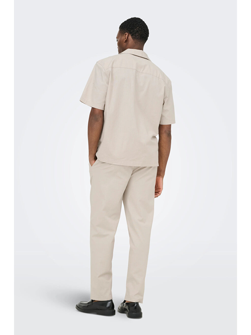 Bej Onsreid  Pamuklu Normal Bel Dar Paça Pantolon 22036359-4