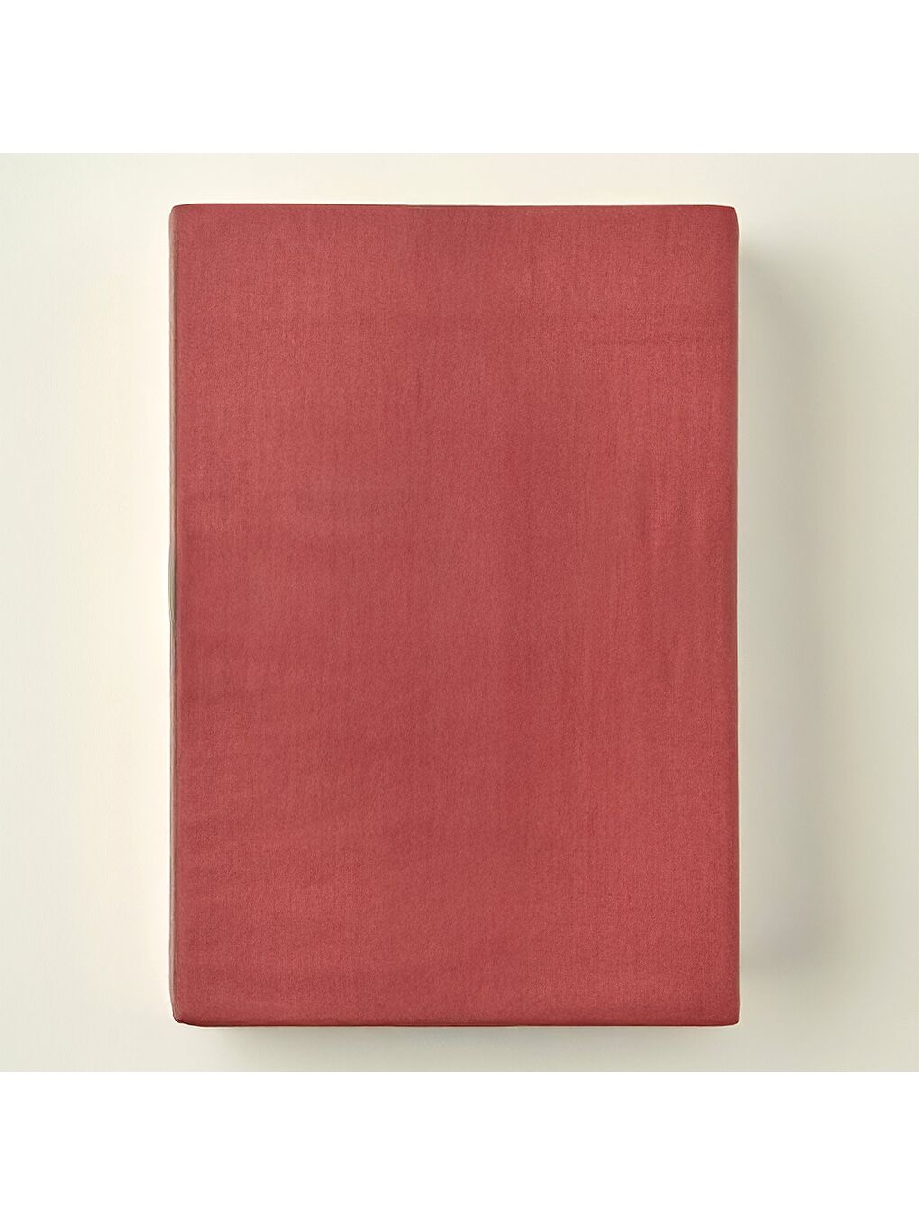 %100 Pamuk Saten Basic Çift Kişilik Lastikli Çarşaf Bordo (160x200x35 cm)-1