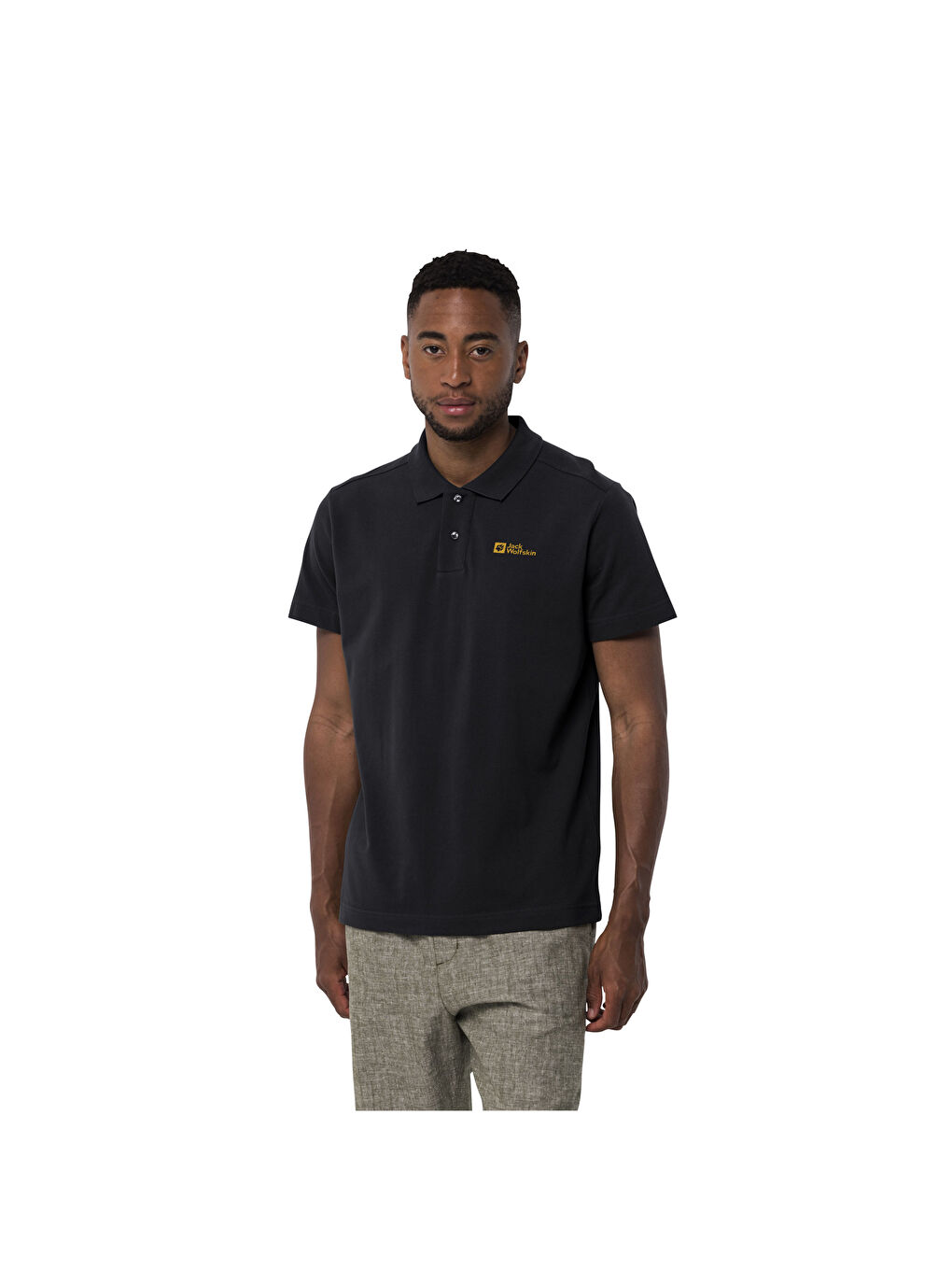 Essential Polo Erkek Siyah Polo Tişört-1