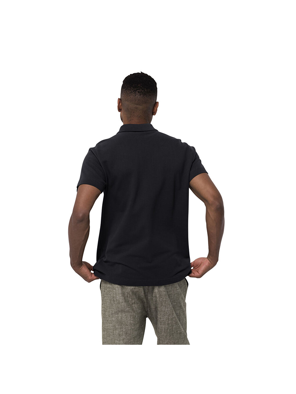 Essential Polo Erkek Siyah Polo Tişört-2