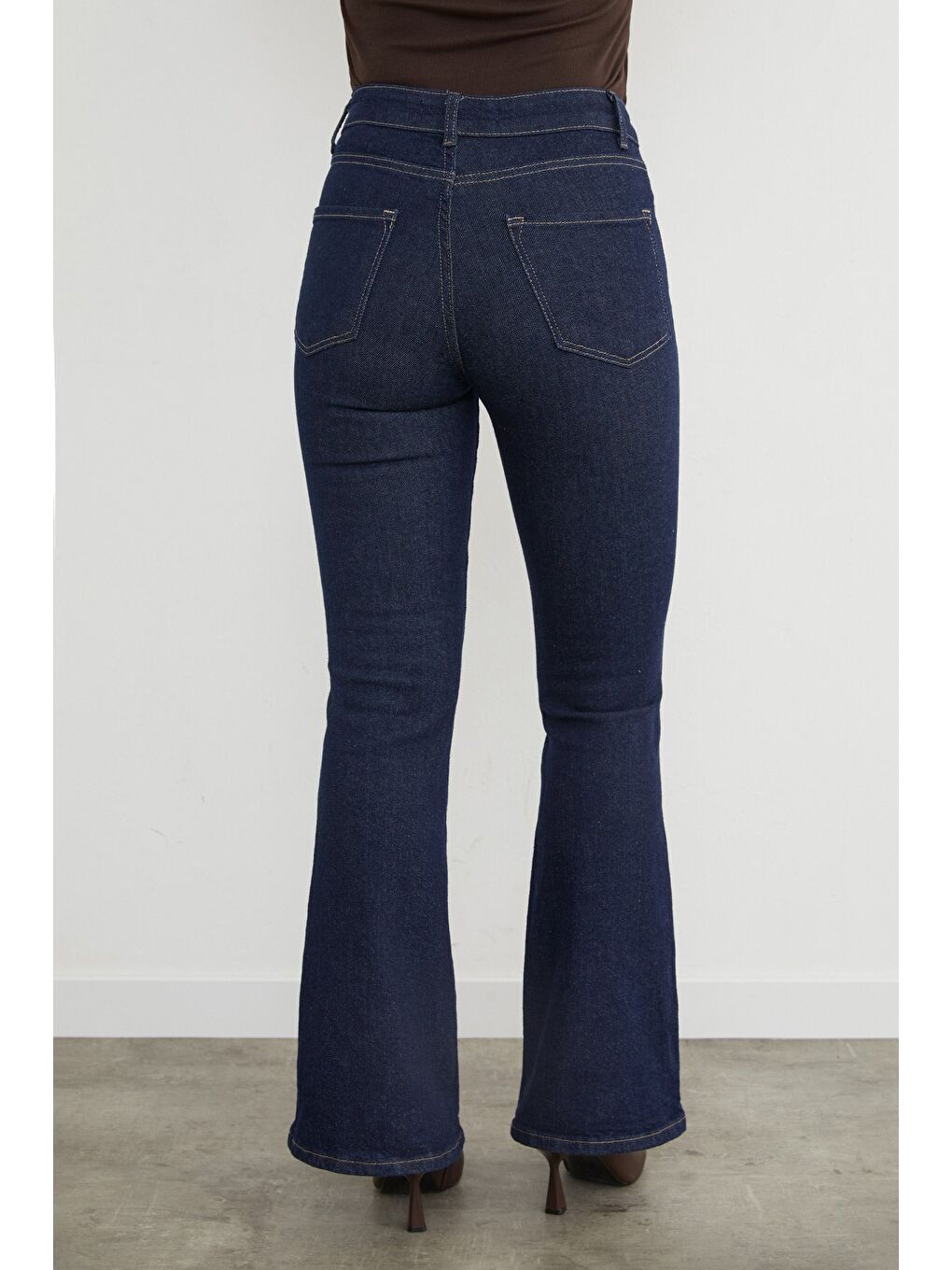 Lacivert İspanyol Paça Elastanlı Jean-3