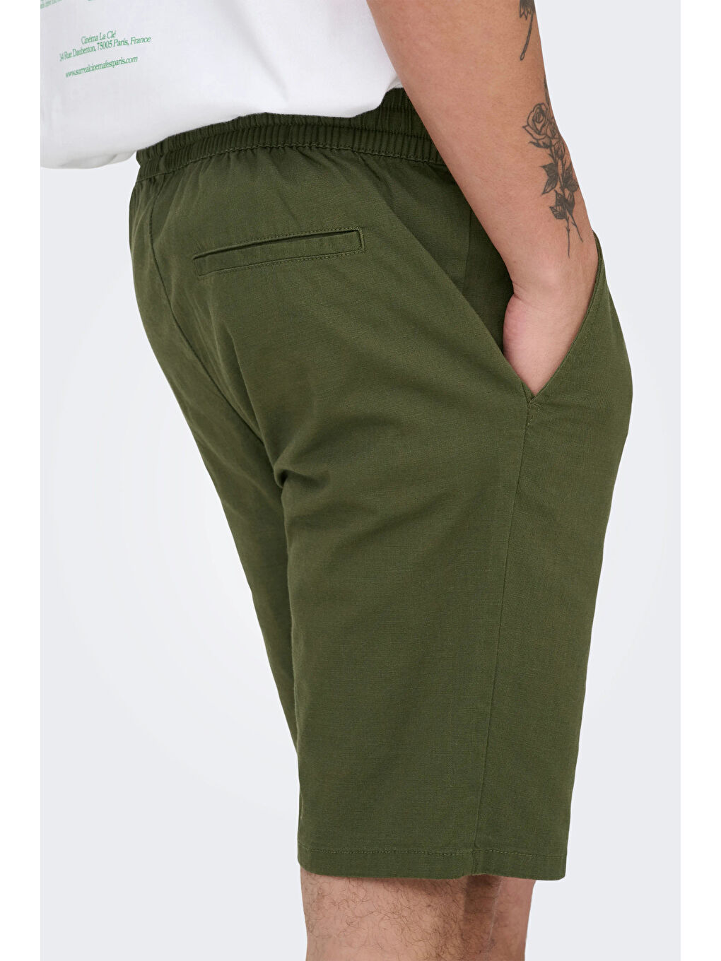 Yeşil Onsreid Normal Kalıp Pamuklu Normal Bel Short 22036361-4