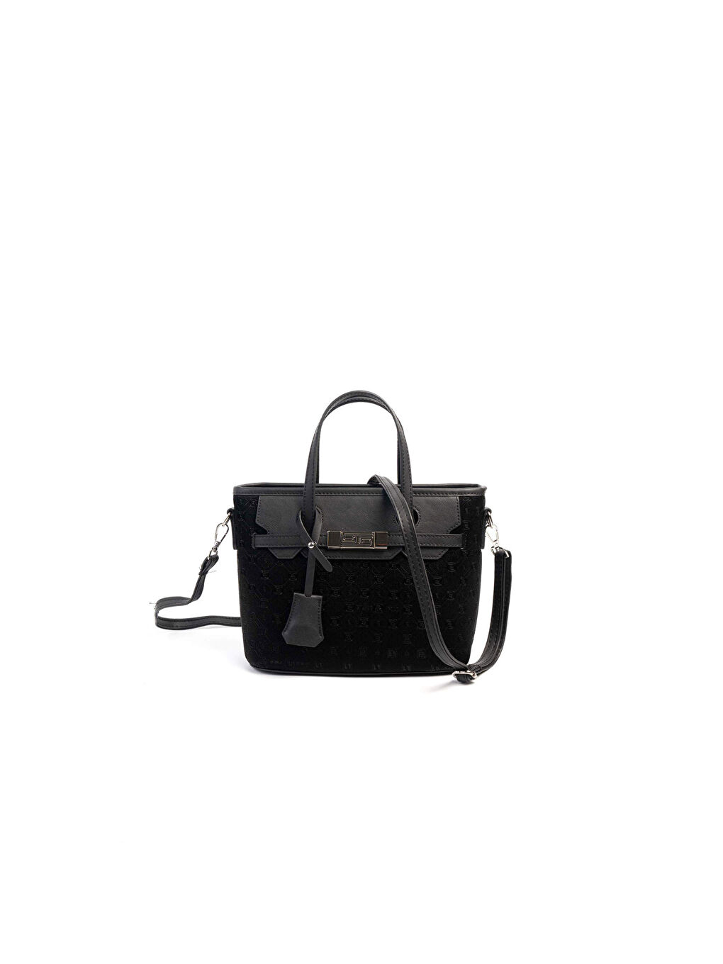 Siyah Kadın Omuz Çantası 1185-46590 SILVER POLO BAYAN ÇANTASI M158 SİYAH-NOVA SİYAH-4