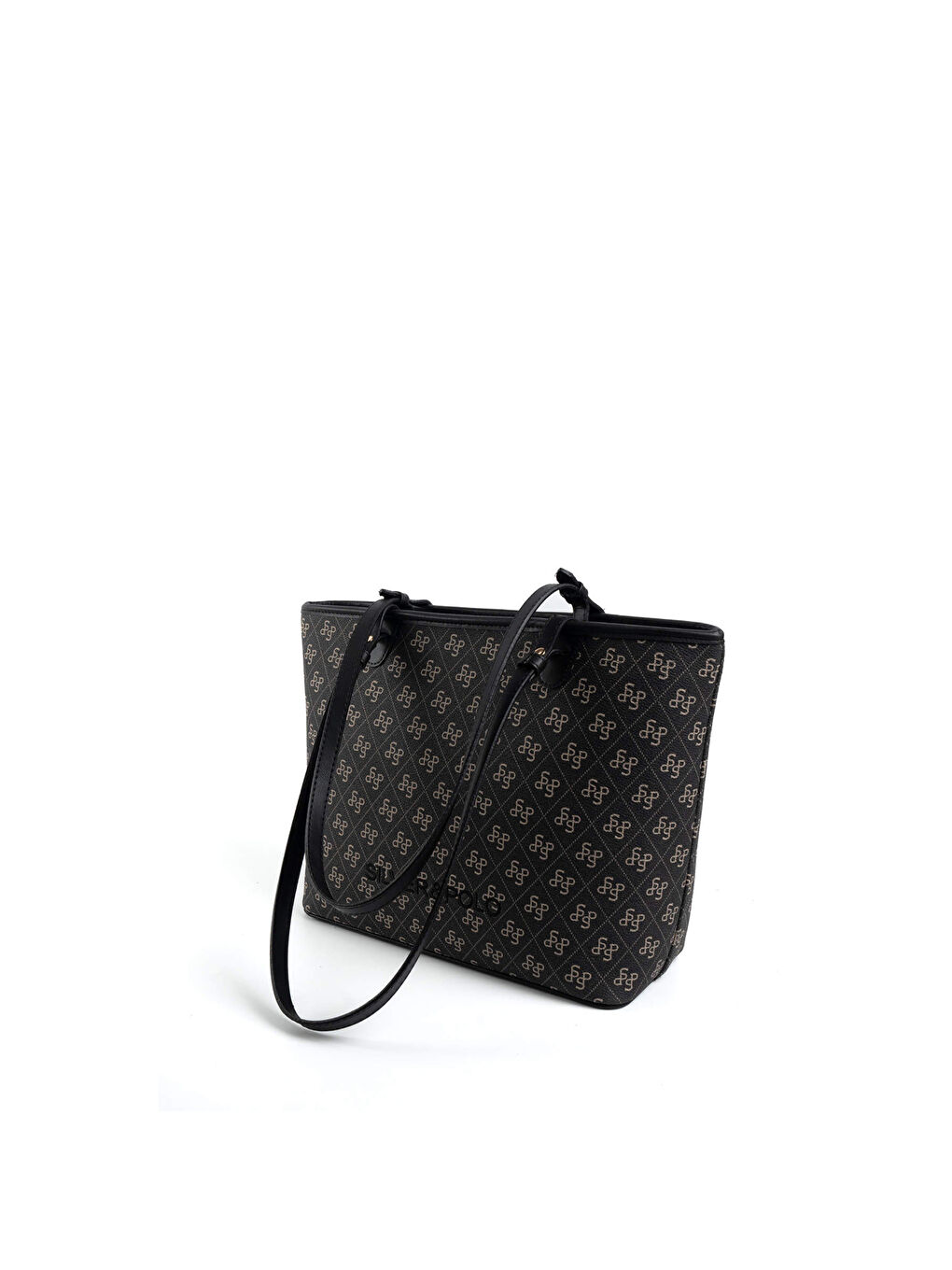 Gri Kadın Omuz Çantası 1204-47832 SILVER POLO BAYAN ÇANTASI M178 FÜME-MAT SİYAH-4