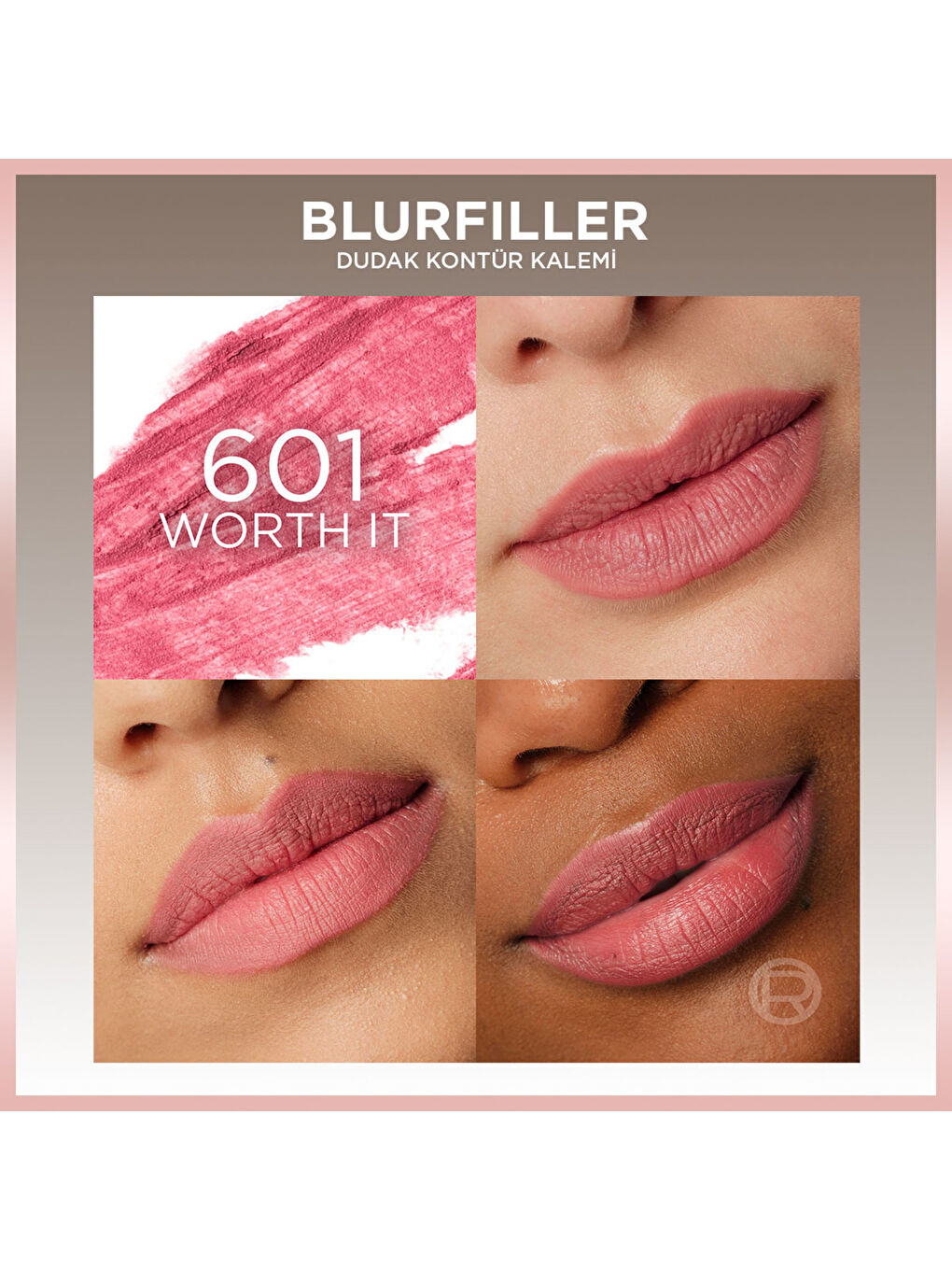 L'Oréal Paris Blurfiller Dudak Kontür Kalemi - 601 Worth It-1