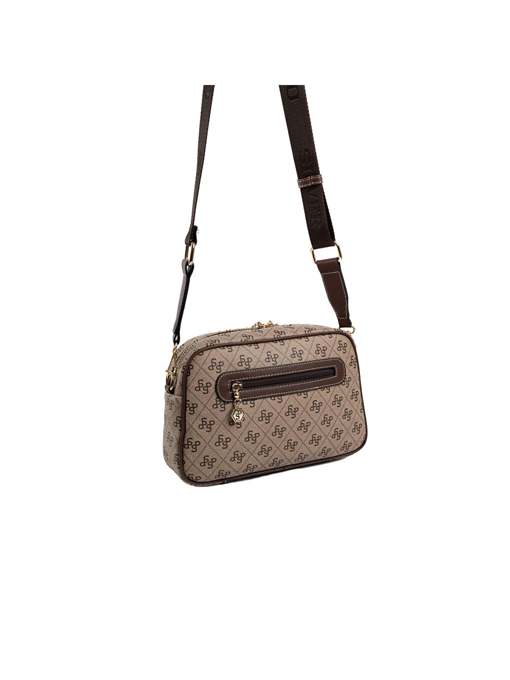 Bej Kadın Çapraz Çanta 1094-47395 SILVER POLO ÇAPRAZ BAYAN ÇANTASI M178 KOYU BEJ-MAT KAHVE-1
