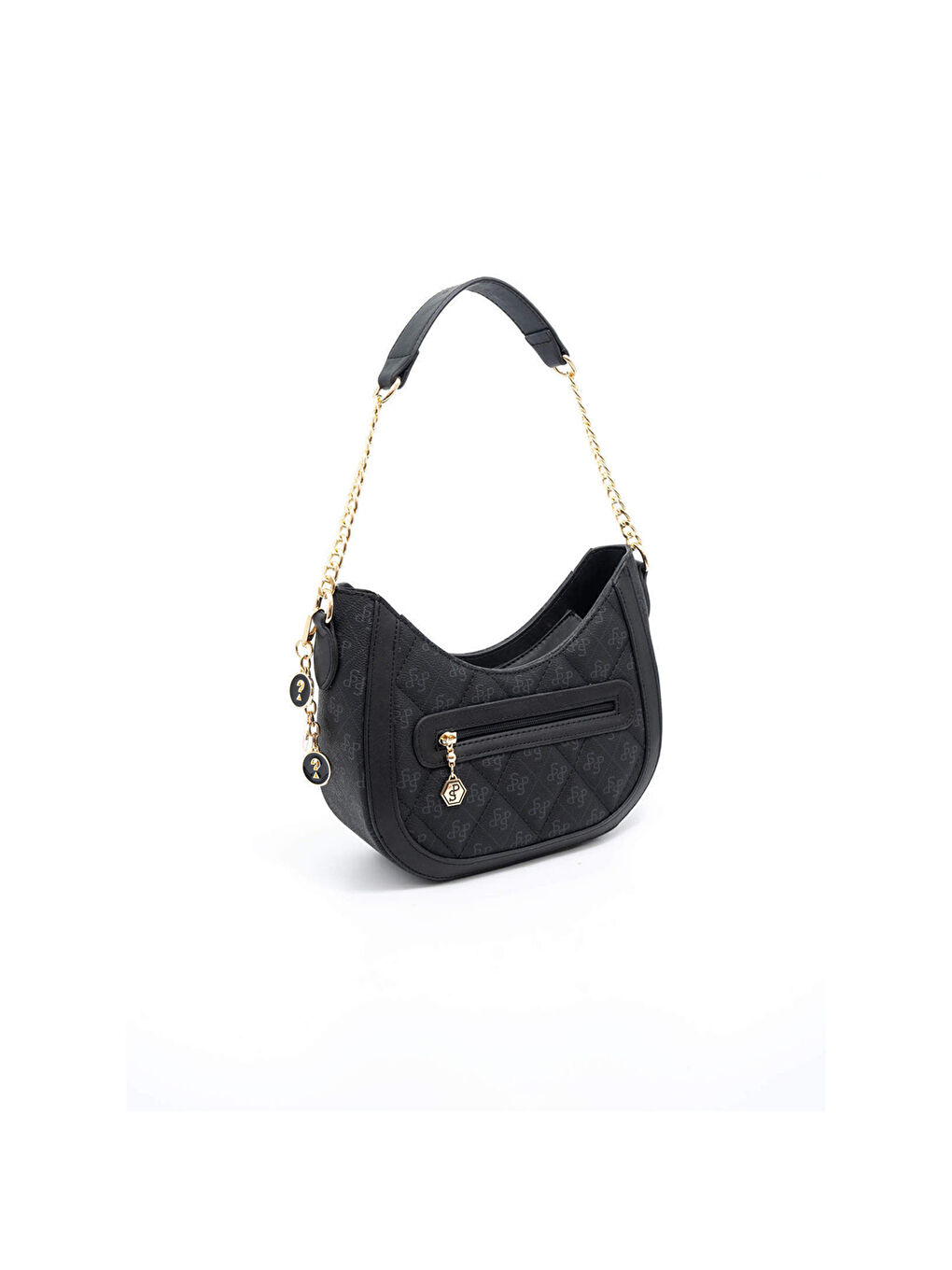 Siyah Kadın Omuz Çantası 1168-46043 SILVER POLO BAYAN ÇANTASI M178 SİYAH-MAT SİYAH-3