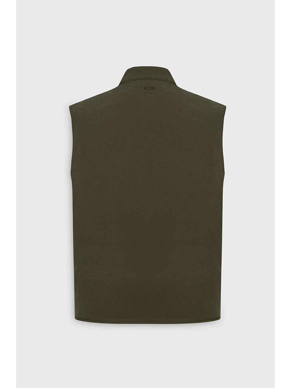 Erkek Haki Standart Fit Normal Kesim Dik Yaka Casual Yelek-10