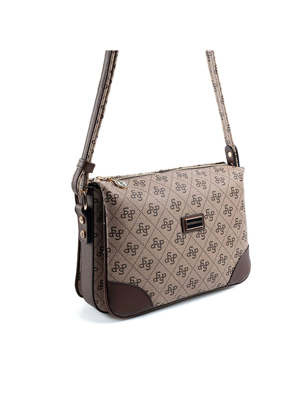 Bej Kadın Çapraz Çanta 784-47854 SILVER POLO M178 KOYU BEJ-MAT KAHVE-1