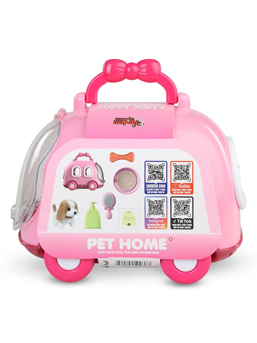Tasıma Cantalı Seslı Hareketlı Kopek - Pembe