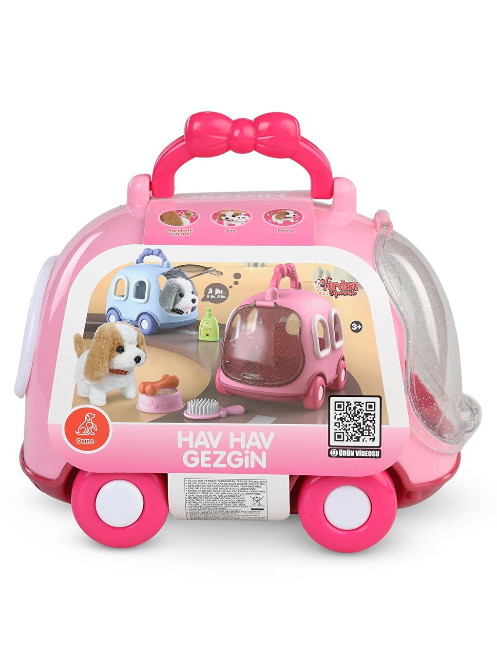 Tasıma Cantalı Seslı Hareketlı Kopek - Pembe-1
