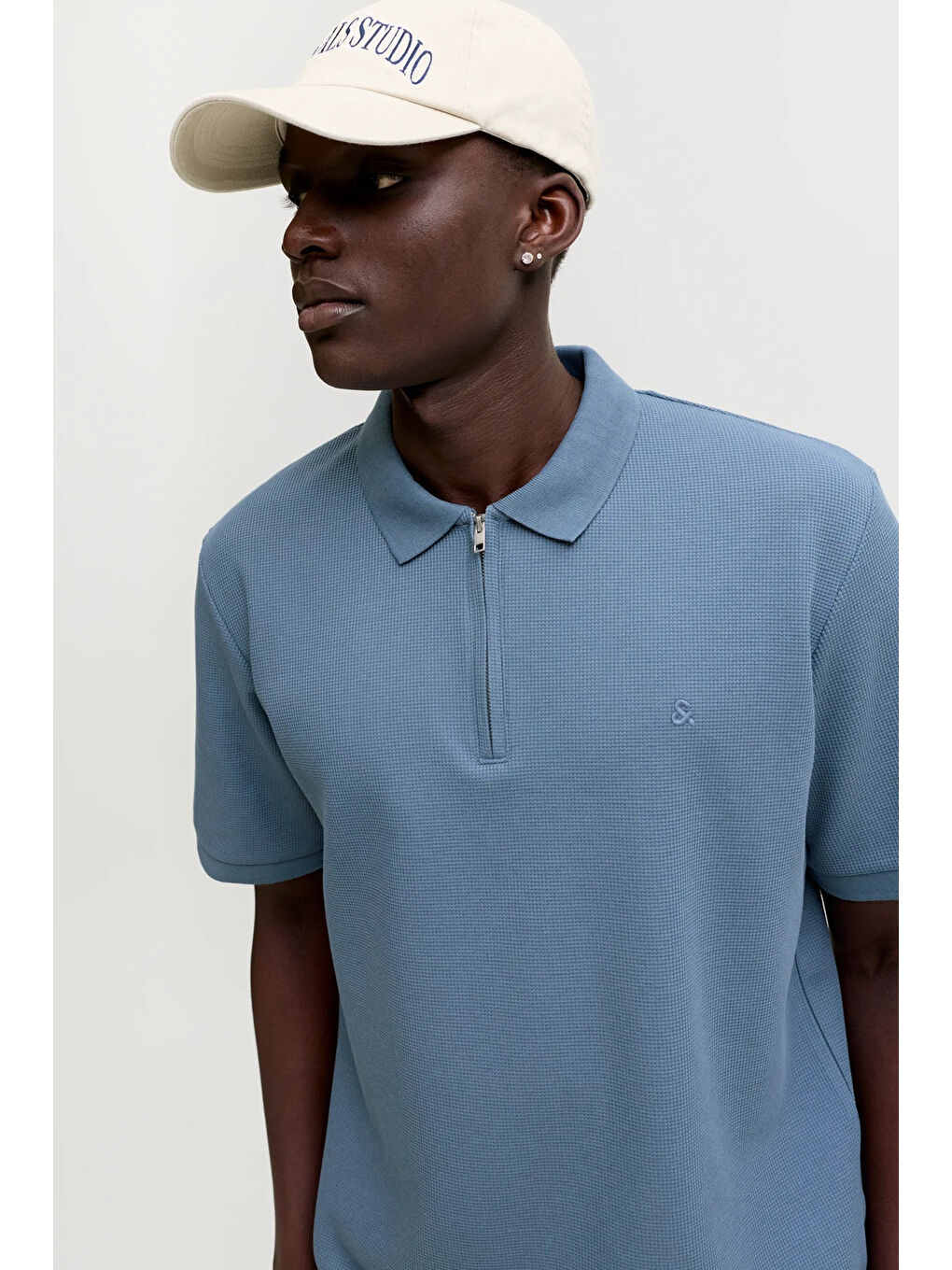 İndigo Essentials Jjeaustin Normal Kalıp Fermuarlı Polo Yaka T Shirt 12279177-2