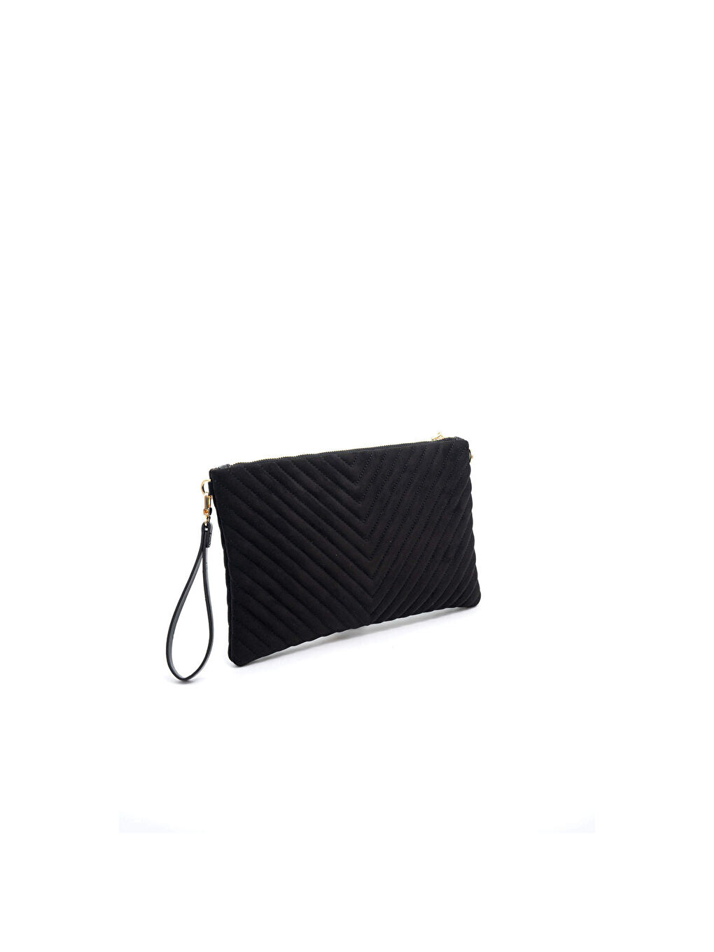 Siyah Kadın Portföy Çantası 1034-45880 SILVER POLO CLUTCH M152 SÜET SİYAH-V SÜET SİYAH-2