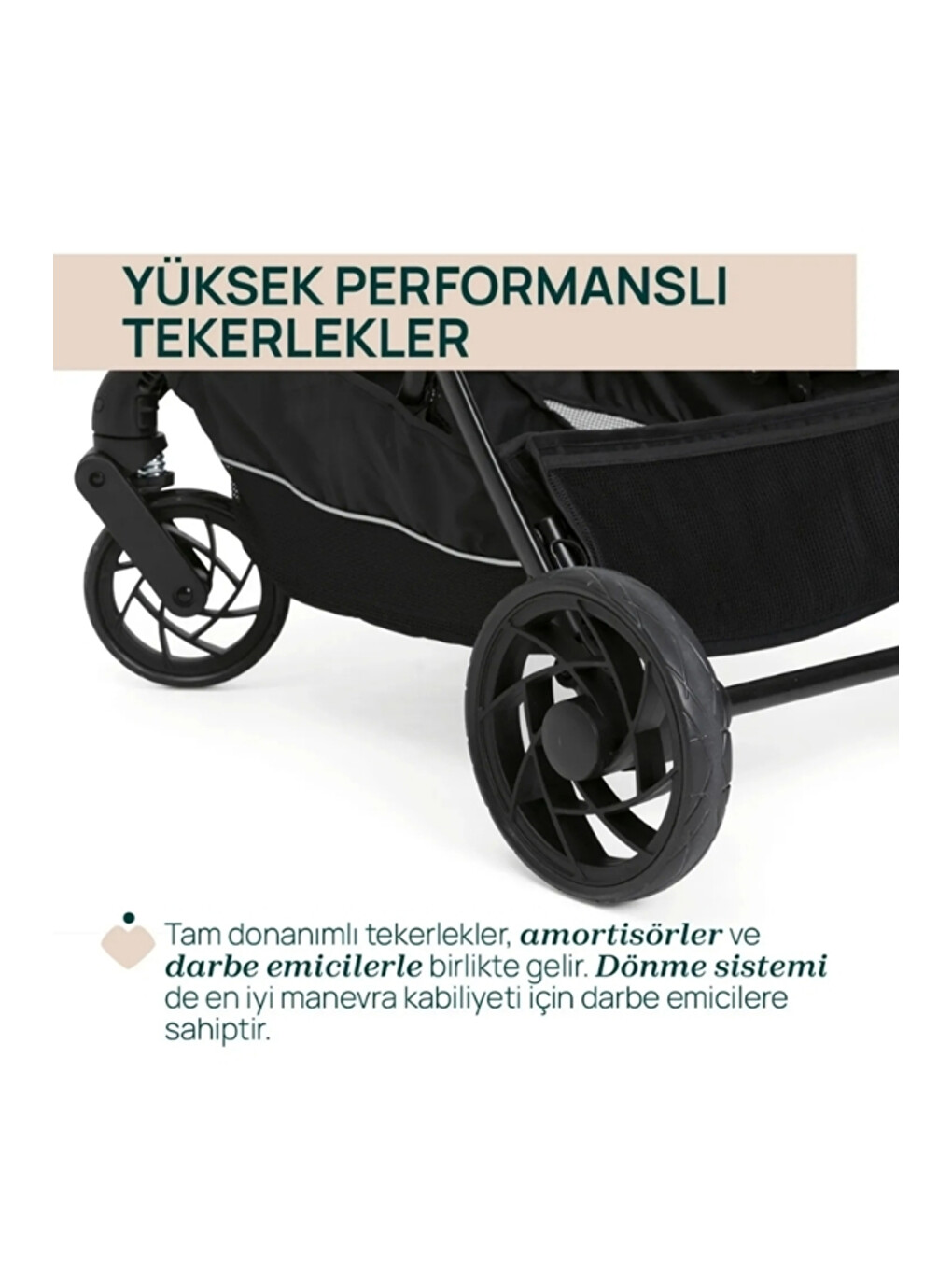 One4ever Lounge Çift Yönlü Kolay Katlanabilen Travel Sistem Bebek Arabası Black Beauty-4